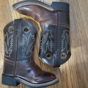 Old west toddler size 7 leather cowboy boots